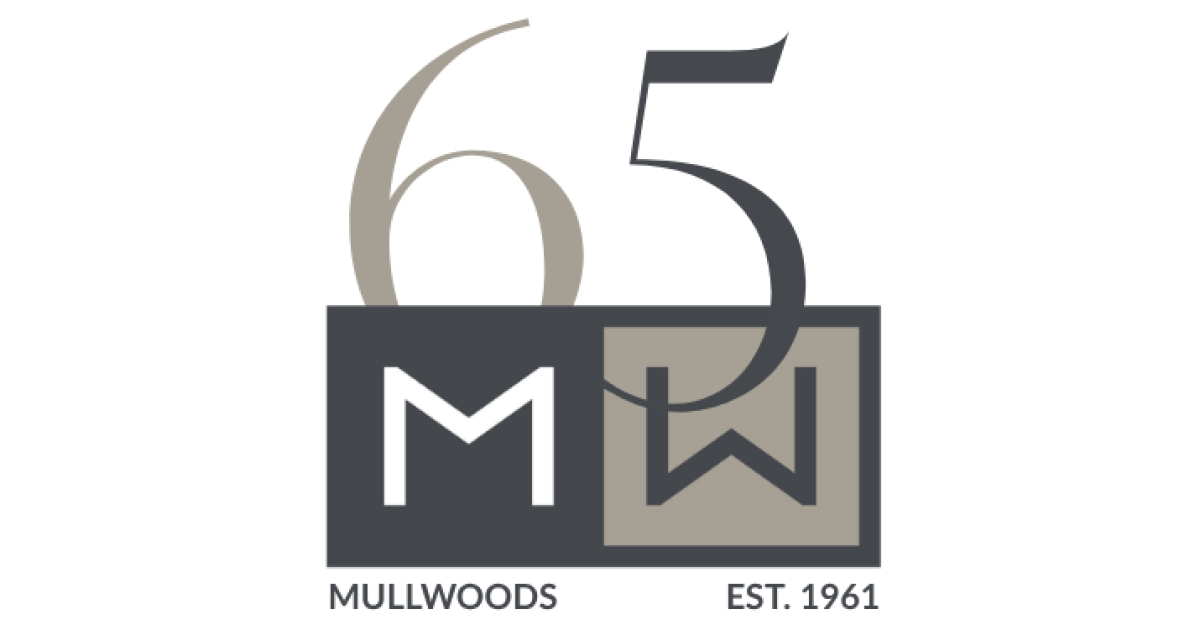 Mullwoods logo celebrating 65 years