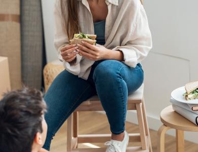 Couple renovating a kitchen