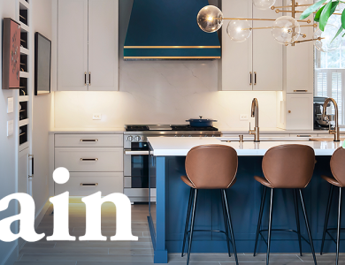 Modern kitchen with the KCMA ESP seal and text that says Built To Sustain.